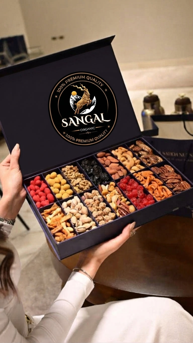 Sangal Organic Luxury Assorted Nuts & Dried Fruits Gift Box | Premium Selection