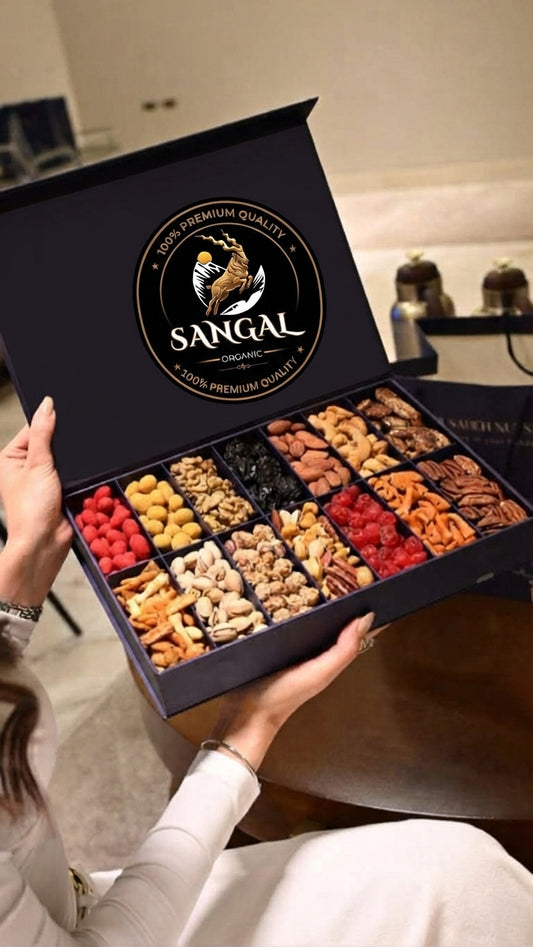 Sangal Organic Luxury Assorted Nuts & Dried Fruits Gift Box | Premium Selection